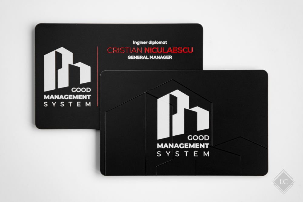 Carti de vizita de plastic lac selectiv