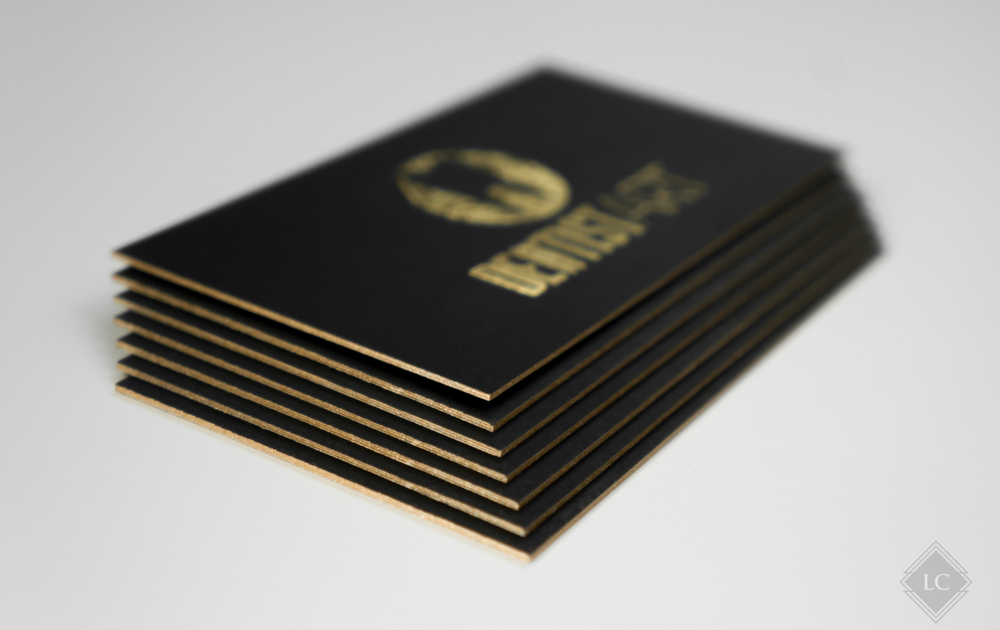 Carti de vizita luxury folio auriu cant vopsit