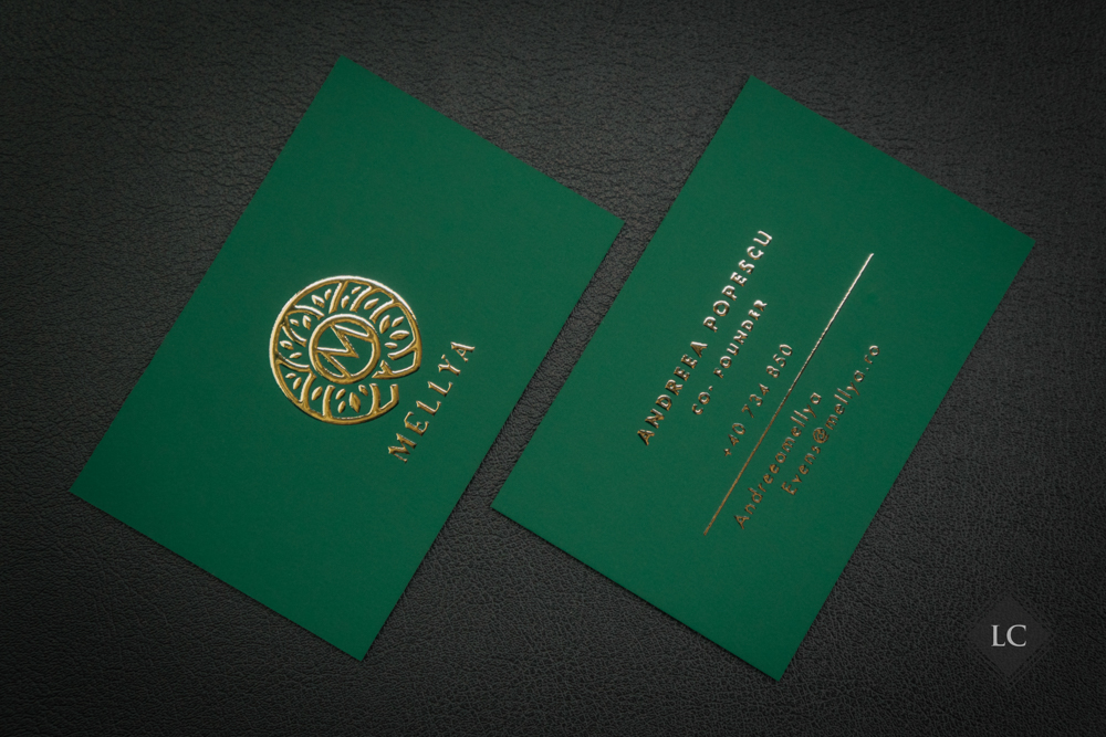 Carti de vizita premium carton verde smarald