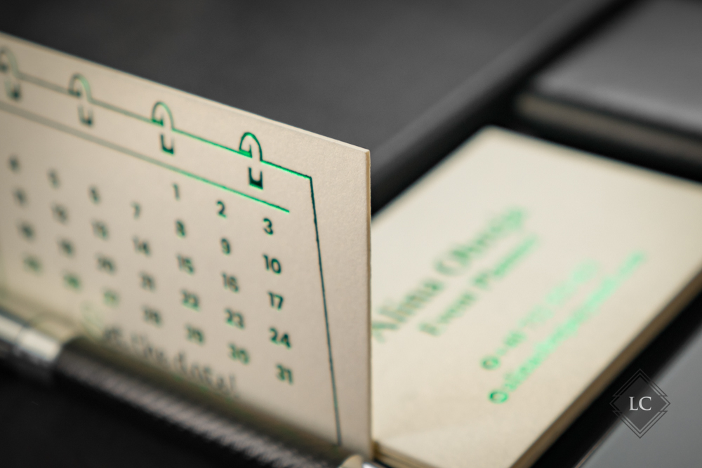 Carti vizita luxury carton sidefat folio verde