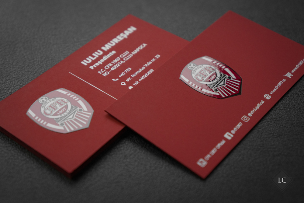 Carti vizita luxury multistrat burgundy lac lucios