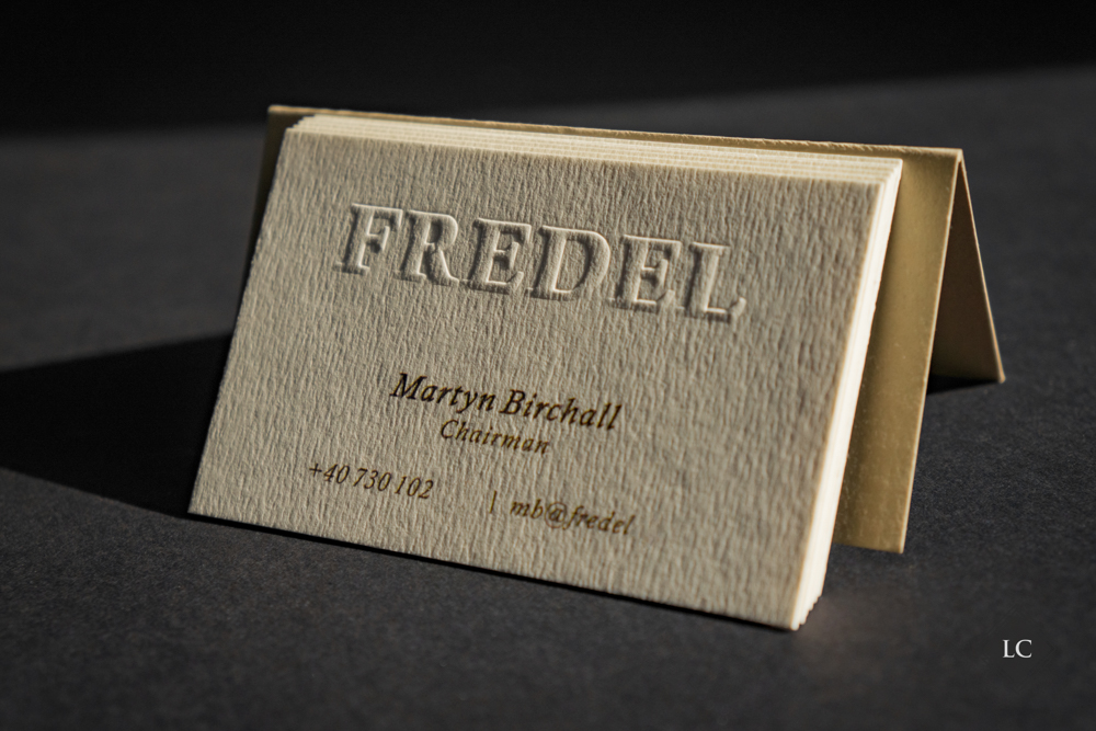 Carti vizita premium logo embosat carton texturat